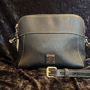 Dooney & Bourke Black Pebble Leather Crossbody Bag